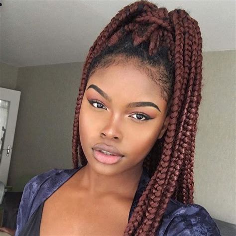 red box braids hairstyles|14 Dope Red Box Braid Styles to Inspire Your Next Appointment